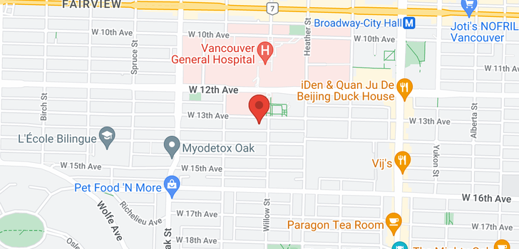 map of 816 W 13TH AVENUE